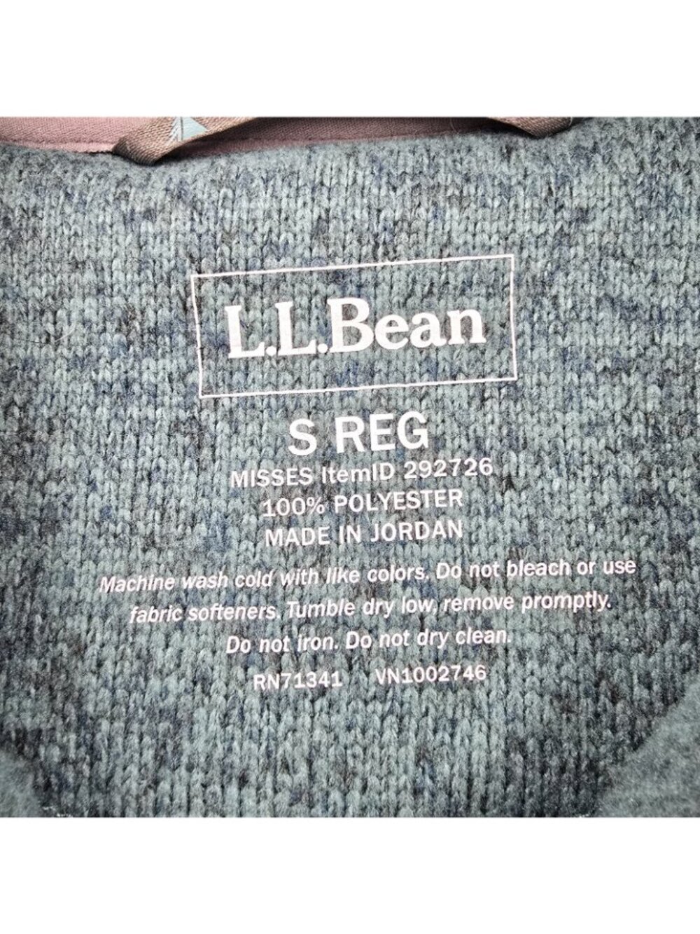 LL Bean Sweater Fleece Pullover Size Small Outdoor Gorpcore Activewear Layering - Picture 3 of 7